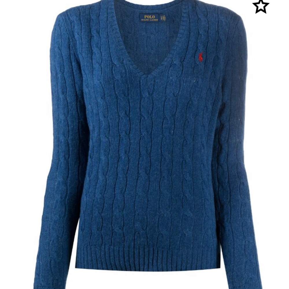 Polo Ralph Lauren V-neck Cable Knit Sweater